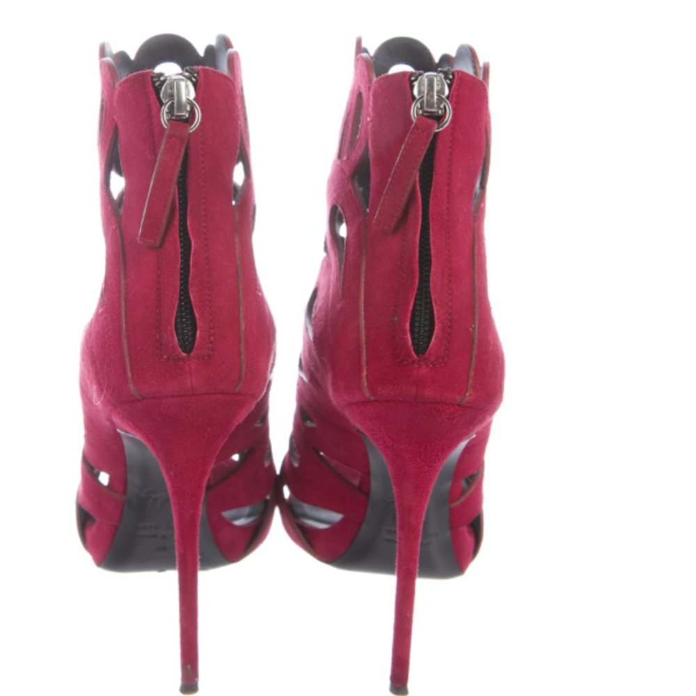 GIUSEPPE ZANOTTI Suede Cutout Accent Lace-Up Boots - Picture 2 of 5
